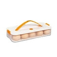 thumbnail image 1 of Haful Deviled Egg Containers with Lid Plastic Deviled Egg Tray with Handle for Eggs and Dumplins Storage Egg Platter for Devil Egg Fridge Stackable Portable Egg Holder, One Egg Carton, 1 of 9