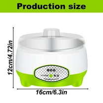 Haful Green Fully Automatic Smart Household Mini Yogurt Makeryogurt Maker Homemade Compact Diy Yogurt Maker for Kitchen for Wife (Us Plug 110V)