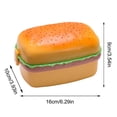 thumbnail image 1 of Haful Lunch Bag Creative Hamburger Shape Lunch Box Large Capacity 3 Box with Fork Microwave Heated, A Double-Layered Hamburger Lunch Box, 1 of 9