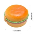thumbnail image 1 of Haful Lunch Bag Creative Hamburger Shape Lunch Box Large Capacity 3 Box with Fork Microwave Heated, A Double-Layered Hamburger Lunch Box, 1 of 9