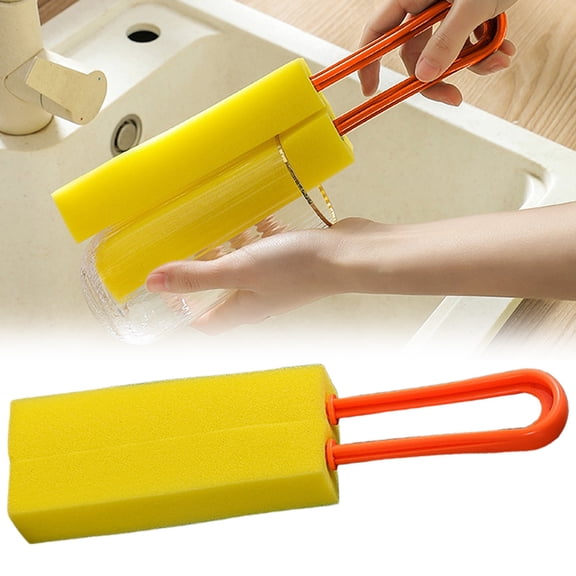 Kitchen Utensils,Long Handle Cup Brush Soft Sponge Head Cleaner for Coffee Mugs Travel Tumblers Stainless & Ceramic Cups Dishwashing Brush for Home Kitchen