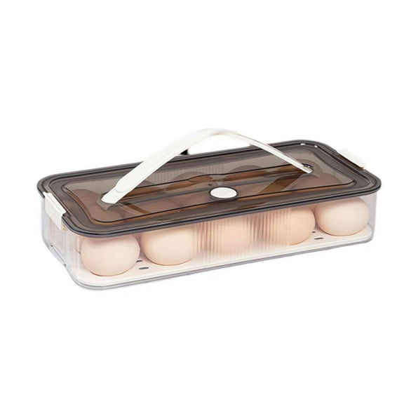 Haful One Egg Carton Deviled Egg Containers with Lid Plastic Deviled Egg Tray with Handle for Eggs and Dumplins Clear Storage Egg Platter for Devil Egg Fridge Stackable Portable Egg Holder