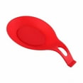 thumbnail image 1 of Haful Red Kitchen Silicone Spoon Rackflexible Almond Shaped Silicone Spoon Rest Multipurpose Kitchen Silicone Spoon Rest Colorful Heat Dishwasher Silicone Spoon Rest Bbq Brush Rest, 1 of 8
