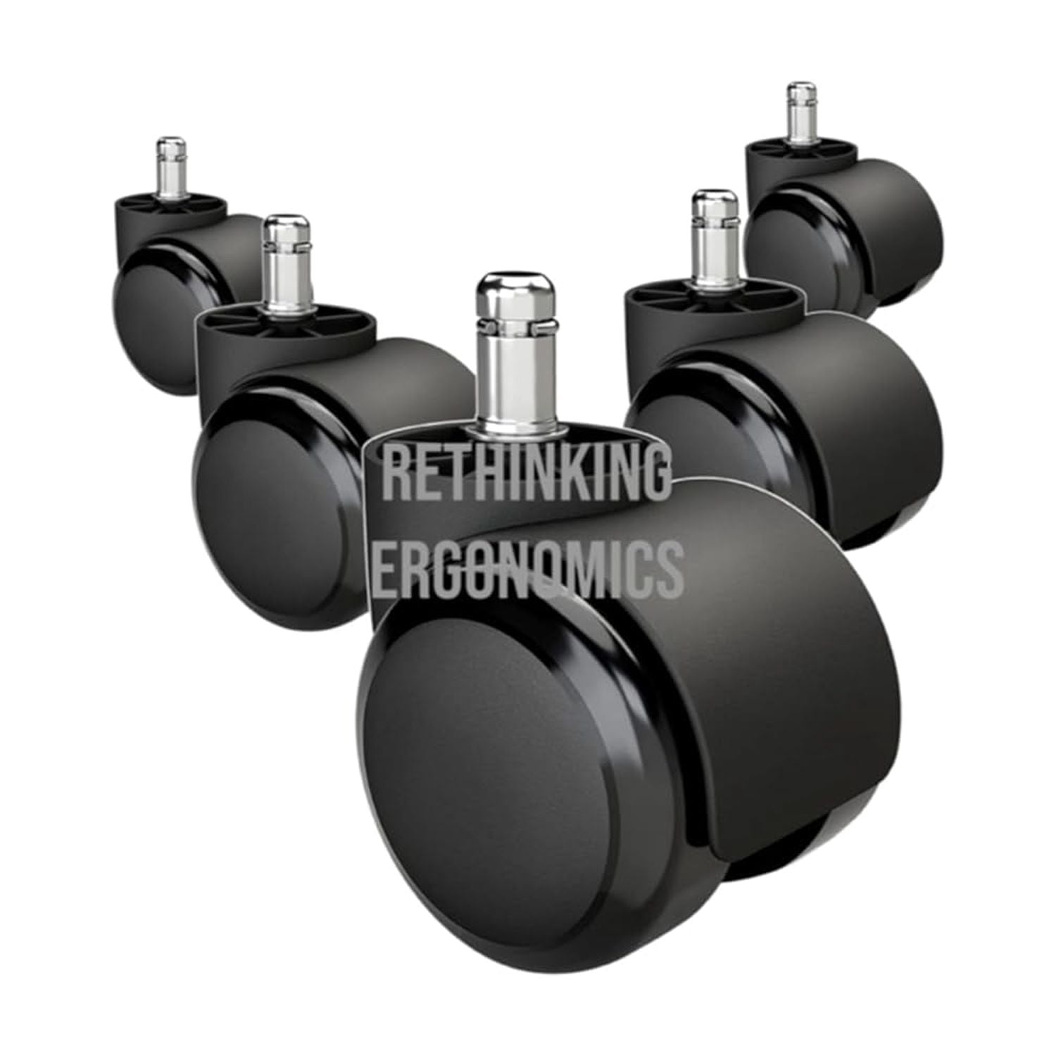 Hag Capisco and Other Office Chairs - Decompression Caster Wheels Replacement (Set of 5) for Hardwood Floors and Carpet - Supports up to 300 Lbs