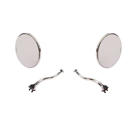 Hagan Fattie 4 Inch Round Rear-View Mirrors with Noodle Arms