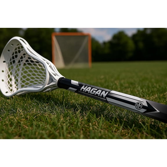 Hagan Hockey Mini Lacrosse 2 Stick Set Game Ready 2-Pack for All Skill Levels, Fun Outdoor Sports Gift for Backyard Play, Catch for Beginners and Families