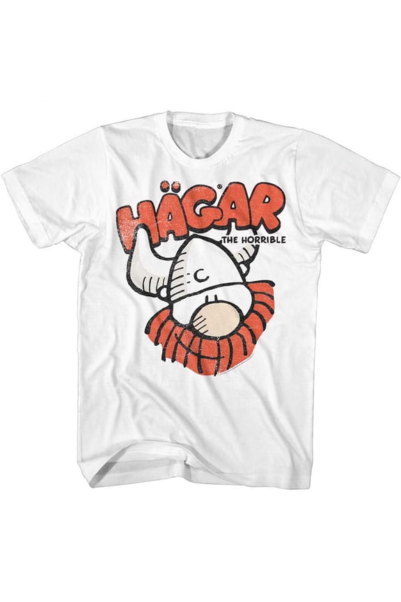 Hagar Hagar's Face White Adult T-Shirt