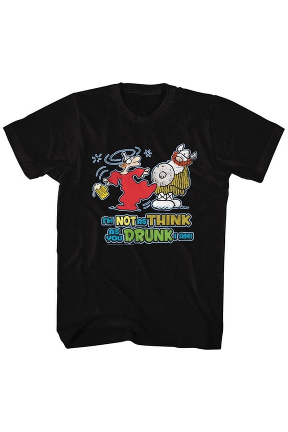 Hagar The Horrible Im Not As Think Black Adult T-Shirt