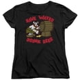 thumbnail image 1 of Hagar The Horrible Save Water Drink Beer S/S Women's T-Shirt Black, 1 of 1