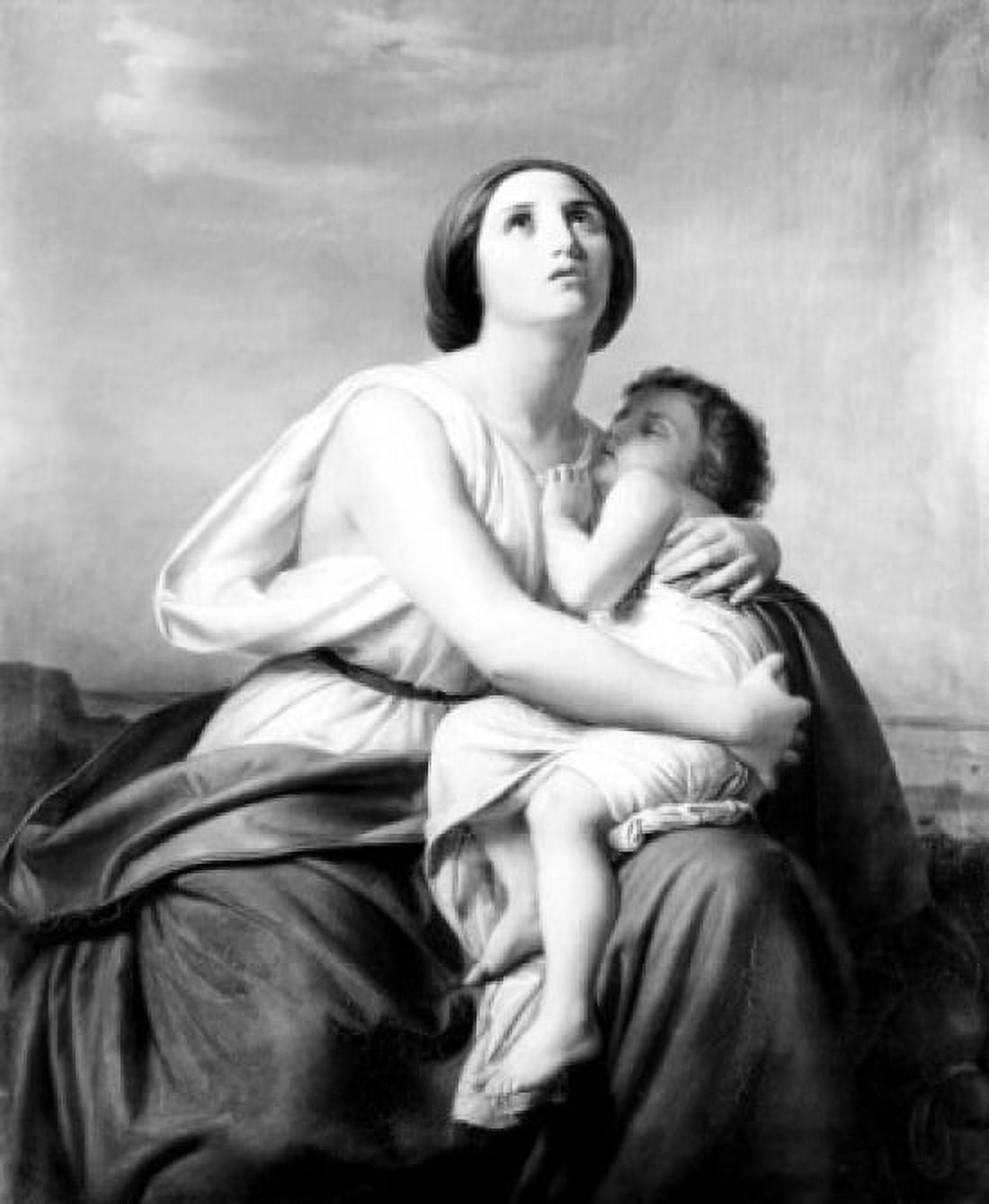 Hagar and Ismael by Christian Koehler (1809-1861) Canvas Art - Christian Koehler (18 x 24)