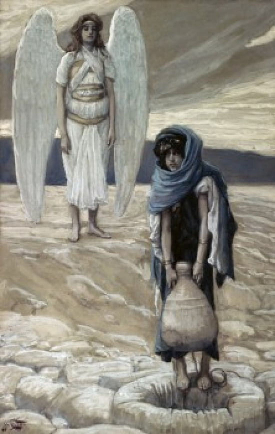 Hagar and the Angel in the Desert James Tissot (1836-1902French) Watercolor on paper Jewish Museum New York Canvas Art - James Tissot (18 x 24)