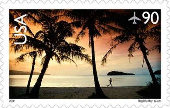 Hagatna Bay Guam Canvas Art - US POSTAL SERVICE (12 x 18)