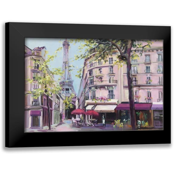 Hageman, Marilyn 18x13 Black Modern Framed Museum Art Print Titled - Springtime in Paris Pink