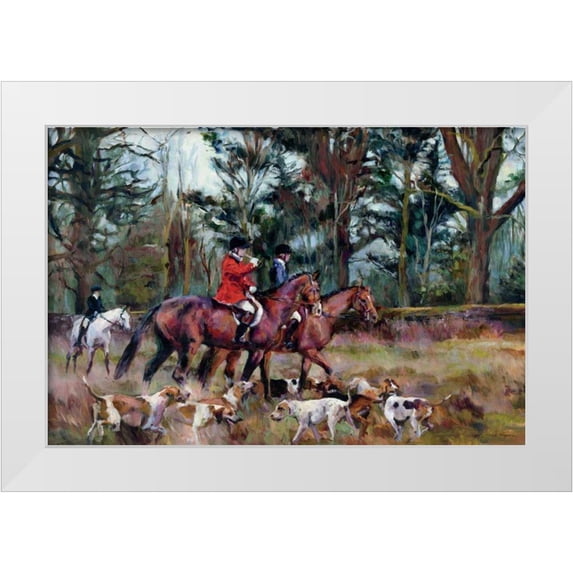 Hageman, Marilyn 18x13 White Modern Wood Framed Museum Art Print Titled - Foxhunt