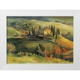 thumbnail image 1 of Hageman, Marilyn 24x18 White Modern Wood Framed Museum Art Print Titled - Tuscan Hillside, 1 of 4