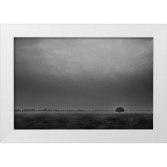 Hageman, Michiel 24x17 White Modern Wood Framed Museum Art Print Titled - Solitaire