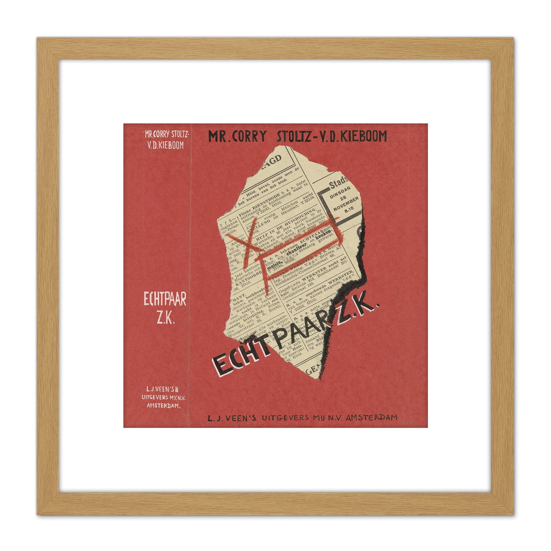 Hagemeyer Stoltz Married Couple Advert 1936 Drawing 8X8 Inch Square