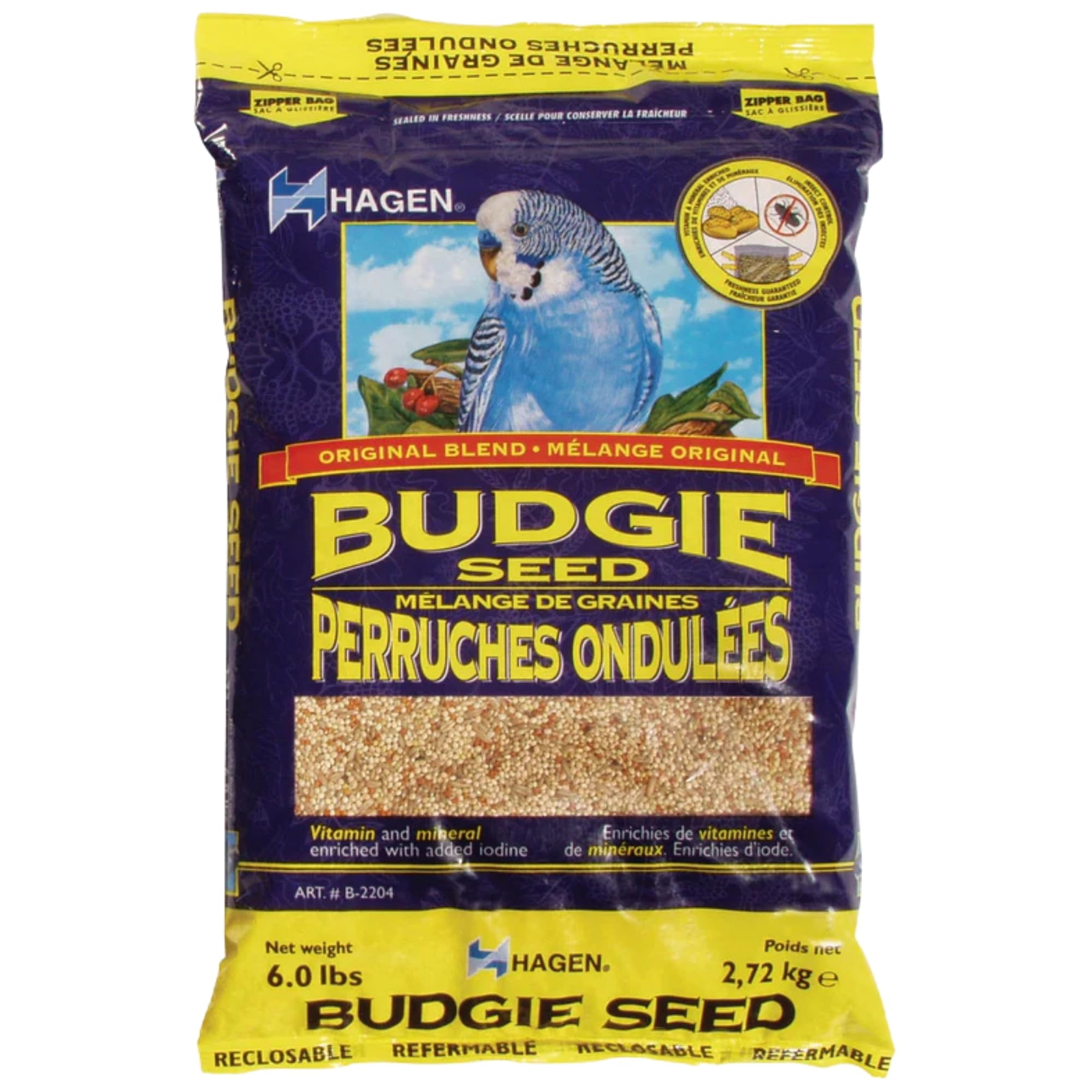 Image showcasing Hagen Parakeet/Budgie Staple VME XEF1 Seed - Premium Blend ...