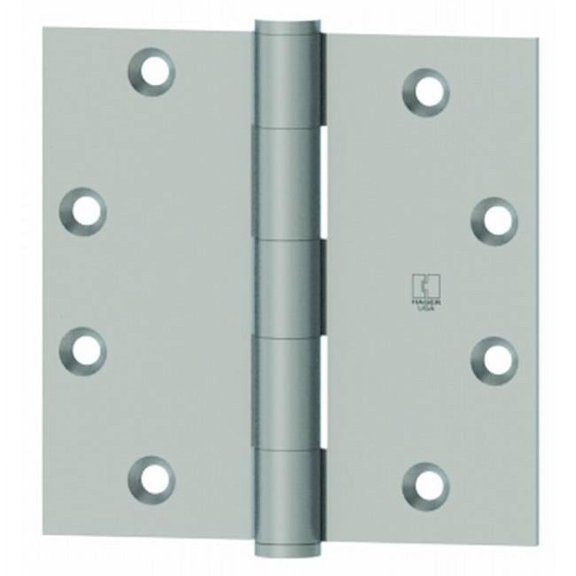 Hager 1191432D 4 x 4 in. Full Mortise Five Knuckle Standard Weight Plain Bearing Hinge, No. 005552 Satin Stainless Steel