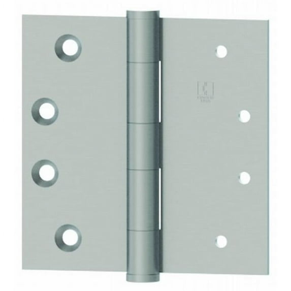 Hager 127941215 4.5 x 4.5 in. Full Mortise Five Knuckle Plain Bearing Standard Weight Hinge, No. 008698 Satin Nickel