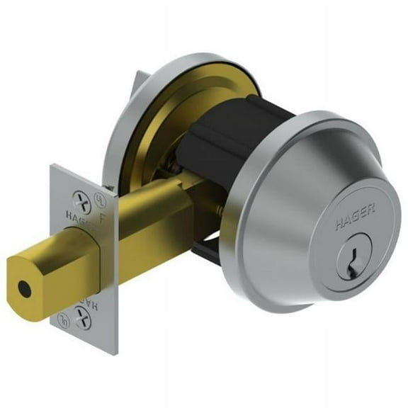 Hager 321526D Single Cylinder Deadbolt, No. 098341 Satin Chrome