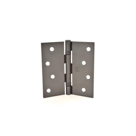 Hager BB1741410R 4 x 4 in. Square Corner Ball Bearing Full Mortise Residential Weight Hinge, No. 040724 Matte Antique Bronze