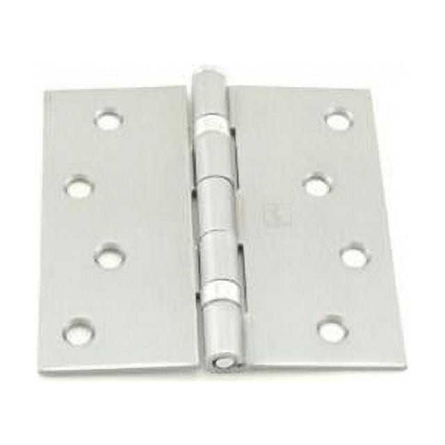 Hager  4 x 4 in. Square Corner Ball Bearing Full Mortise Residential Weight Hinge, No. 034482 Satin Chrome
