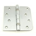 thumbnail image 1 of Hager BB1816426DEA 4 x 4 in. Right Hand Square by 0.625 in. Radius Full Mortise Residential Weight Ball Bearing Hinge, No. 070311 Satin Chrome, 1 of 1