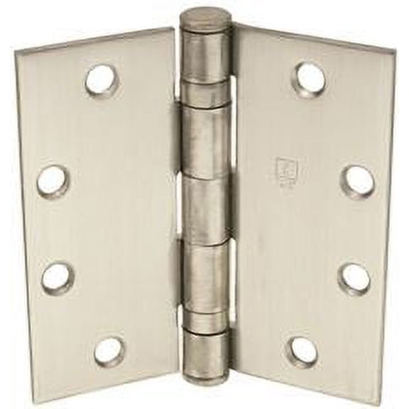 Hager Full Mortise Ball Bearing Temp Hinge, 4-1/2 In. X 4-1/2 In., Stainless Steel, 3-Pack