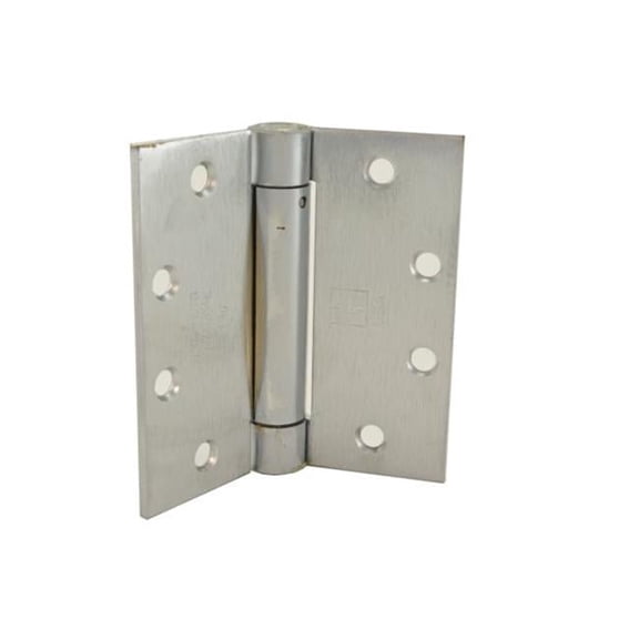 Hager Full Mortise Single Acting Square Corner Spring Hinge - Satin Chrome - 4.5 x 4.5 in.