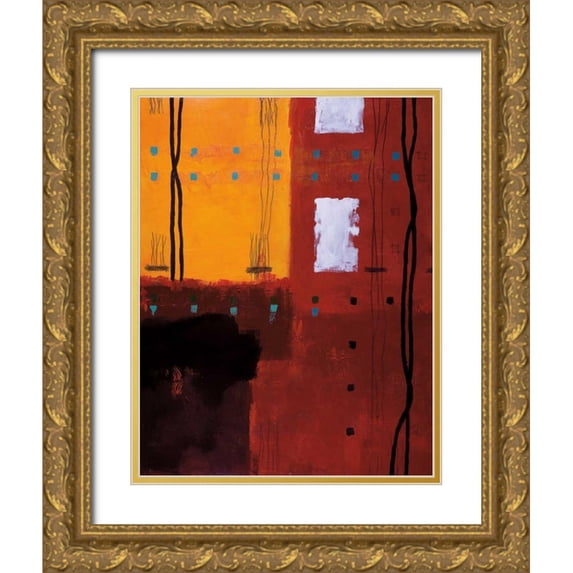 Hager, Geoff 19x24 Gold Ornate Wood Framed with Double Matting Museum Art Print Titled - Come Together