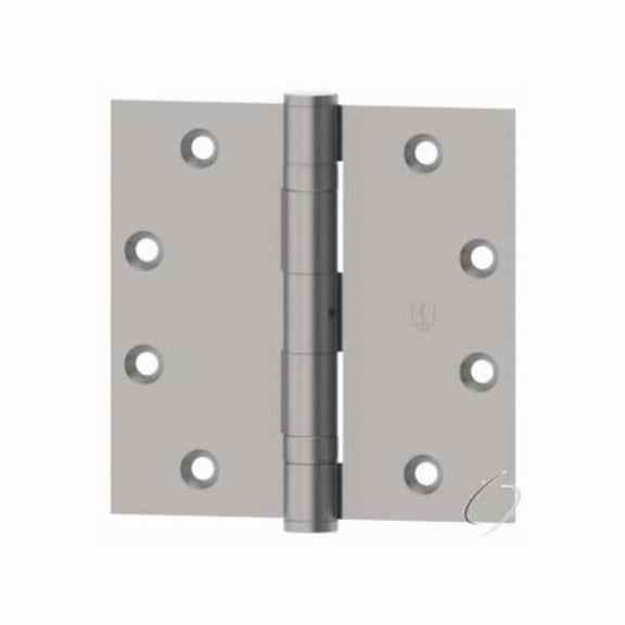Hager Hinge 127931226D.BX 3.5 x 3.5 in. Full Mortise Five Knuckle Plain Bearing Standard Weight Hinge - Satin Chrome