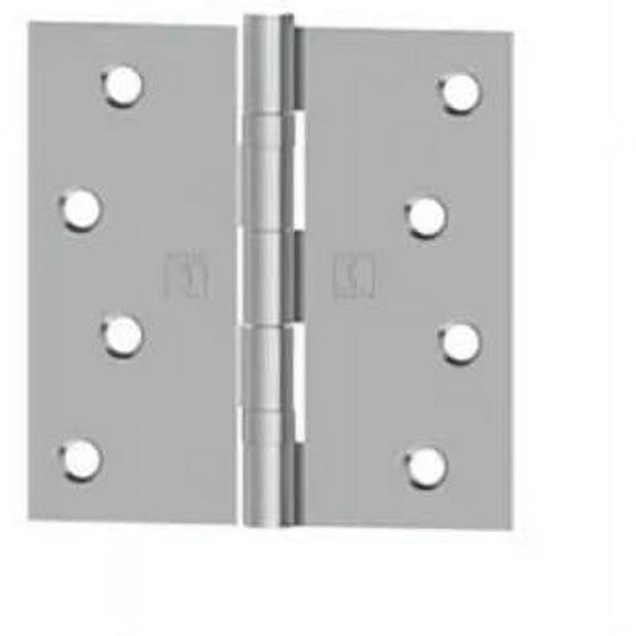 Hager Hinge BB174144 4 x 4 in. Square Corner Ball Bearing Full Mortise Residential Weight Hinge - Satin Brass Finish