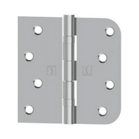Hager Hinge BB1543432D 4 x 4 in. Square by 0.625 in. Radius Full Mortise Residential Weight Ball Bearing Hinge, Satin Stainless Steel