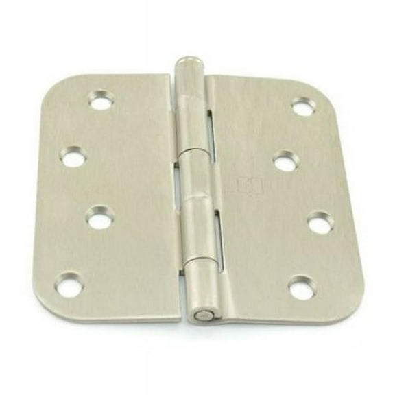 Hager Hinge RC1842415EA58 4 x 4 in. 0.625 in. Radius Full Mortise Residential Plain Bearing Hinge, Satin Nickel