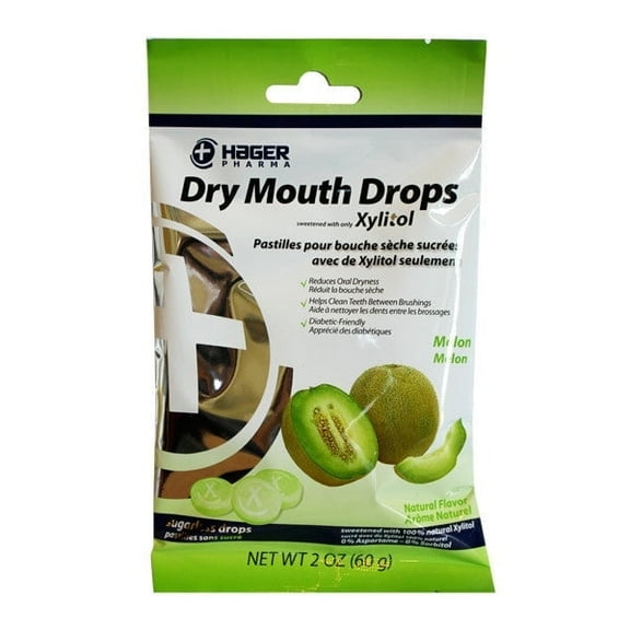 Hager Pharma Dry Mouth Drops - Melon - 2 oz