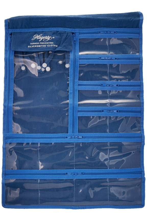 Hagerty Hanging Jewelry Keeper Made with Hagerty's Silver Cloth to Prevent Tarnish