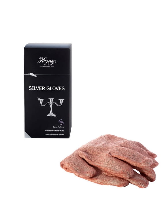 Unisex silver polish Gloves, Orange