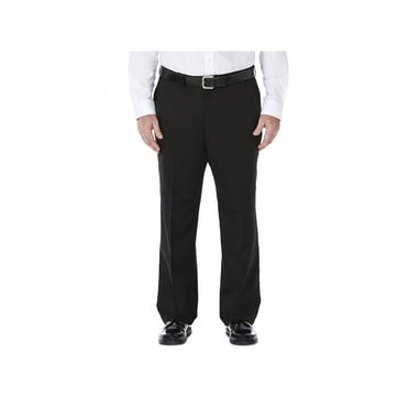 Haggar Men's Big & Tall Cool 18® Solid Pleat Front Pant Classic Fit 41714529498