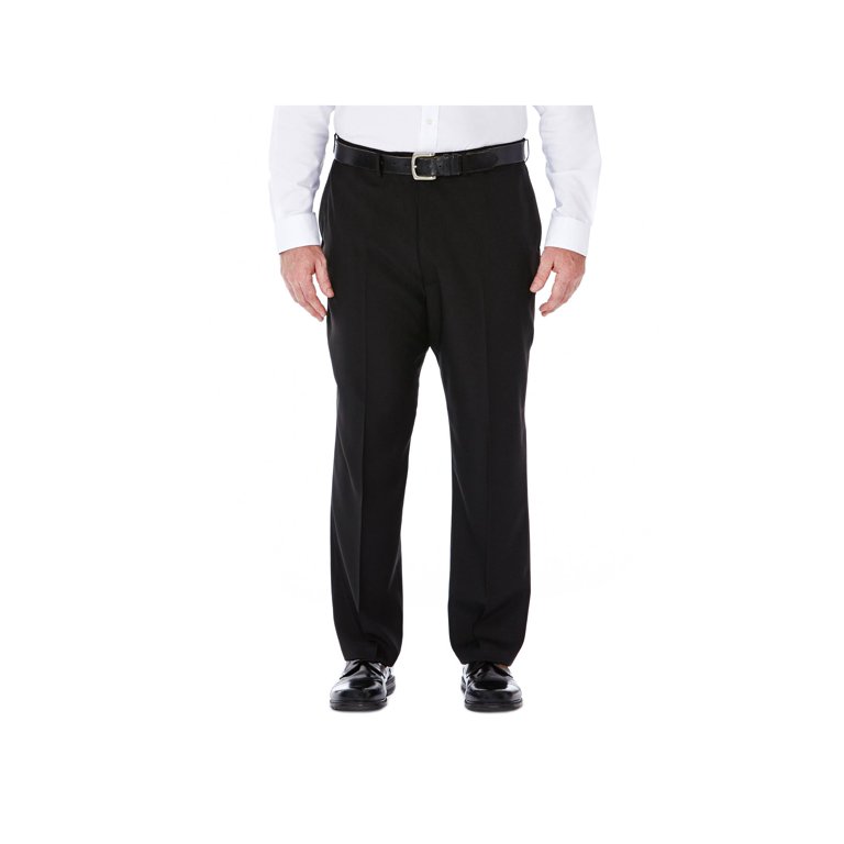 Haggar Mens Premium Comfort Classic Fit Flat Front Dress Pants - Regular  and Big and Tall Sizes