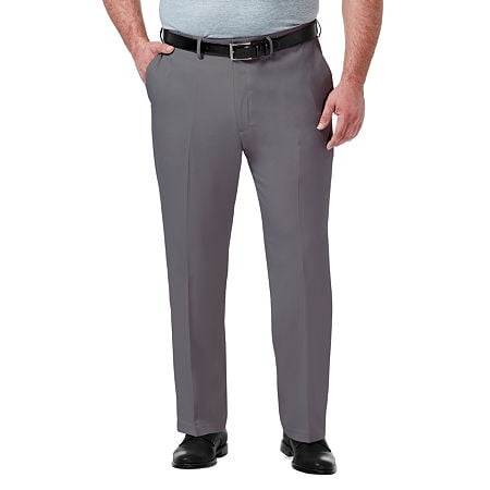 パンツ CLASSIC FIT TROUSERS GRAIGE Haggar-Men-s-Big-Tall-Premium-