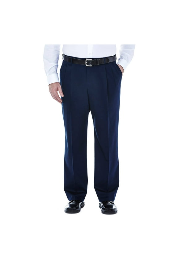 Men's Big & Tall Premium No Iron Khaki Pleat Pant Classic Fit HC90897