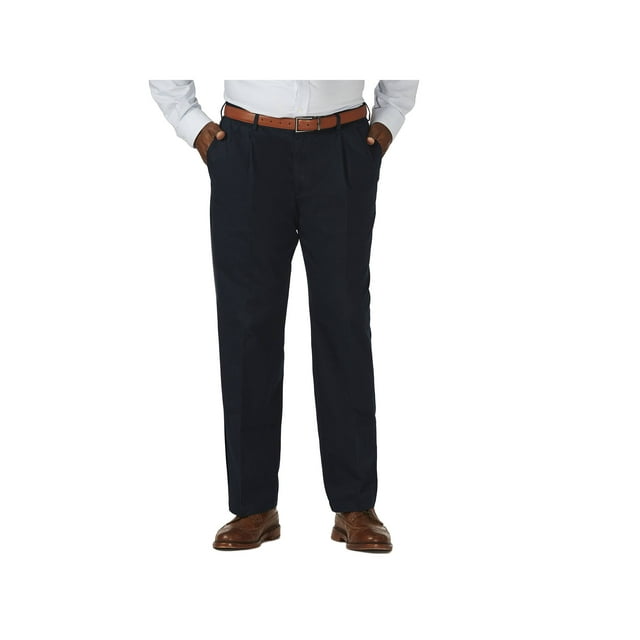 Haggar Men's Big & Tall Work to Weekend®Khaki Pleat Pant Classic Fit 41714957524