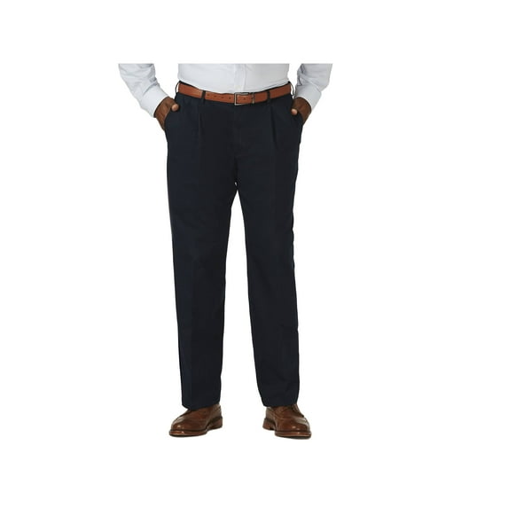 Haggar Men's Big & Tall Work to Weekend®Khaki Pleat Pant Classic Fit 41714957524