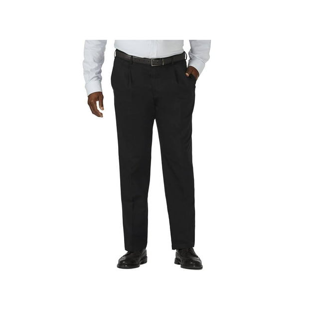 Haggar Men's Big & Tall Work to Weekend®Khaki Pleat Pant Classic Fit 41714957524