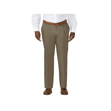 Haggar Men's Big & Tall Work to Weekend®Khaki Pleat Pant Classic Fit 41714957524