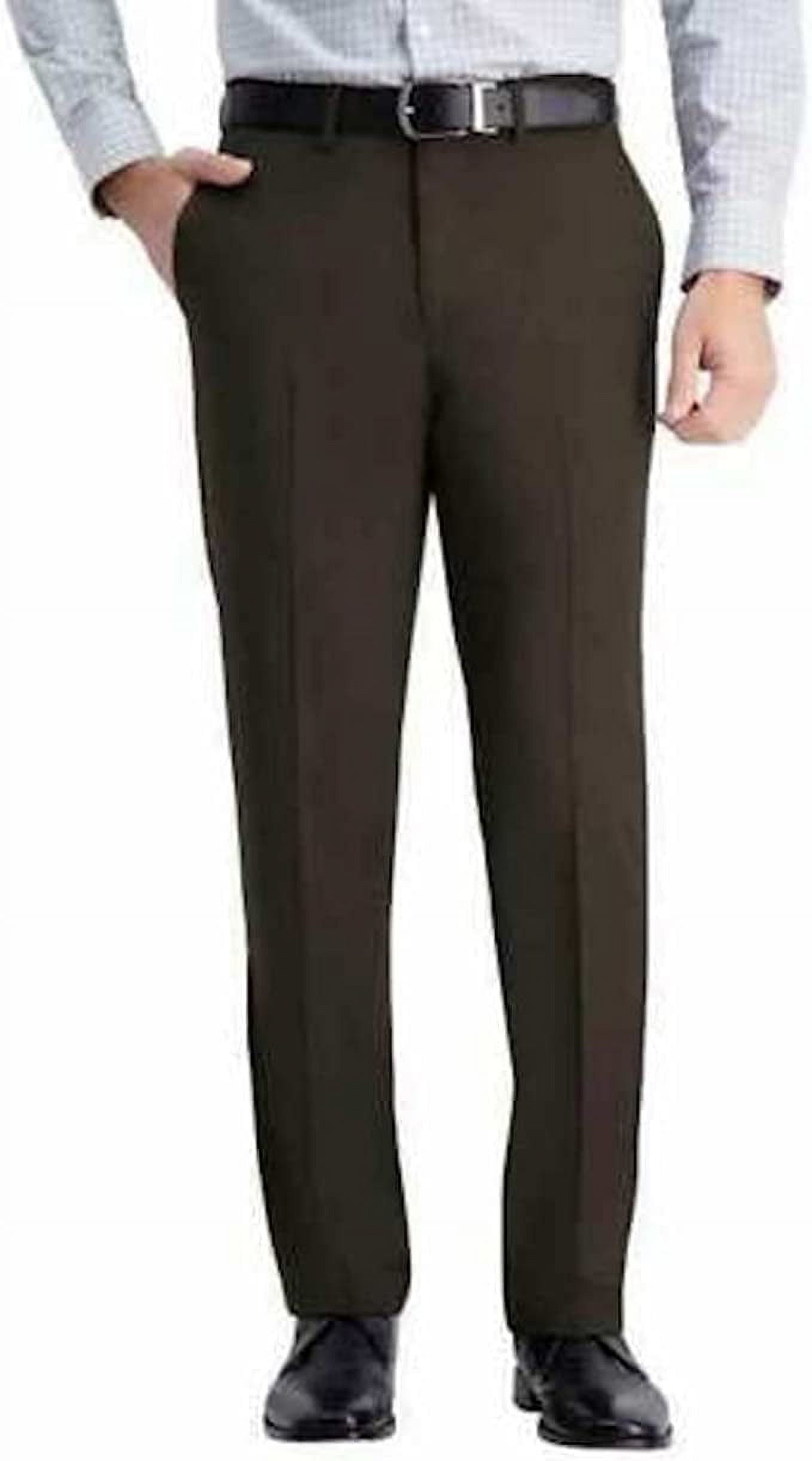 Haggar Men's Comfort Performance Stretch Straight Fit Pants with Super ...