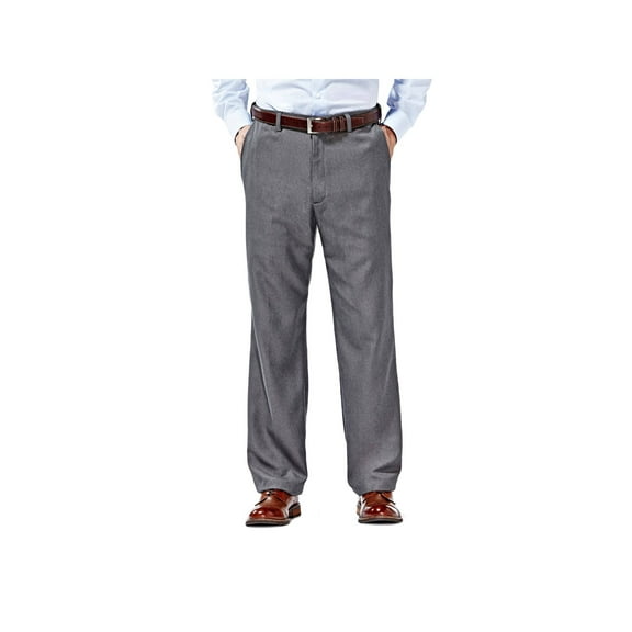 Haggar Men's Cool 18® Heather Solid Flat Front Pant Classic Fit 41114276498