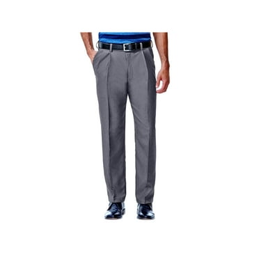 Haggar Men's Cool 18® Heather Solid Pleat Front Pant Classic Fit 41114276486