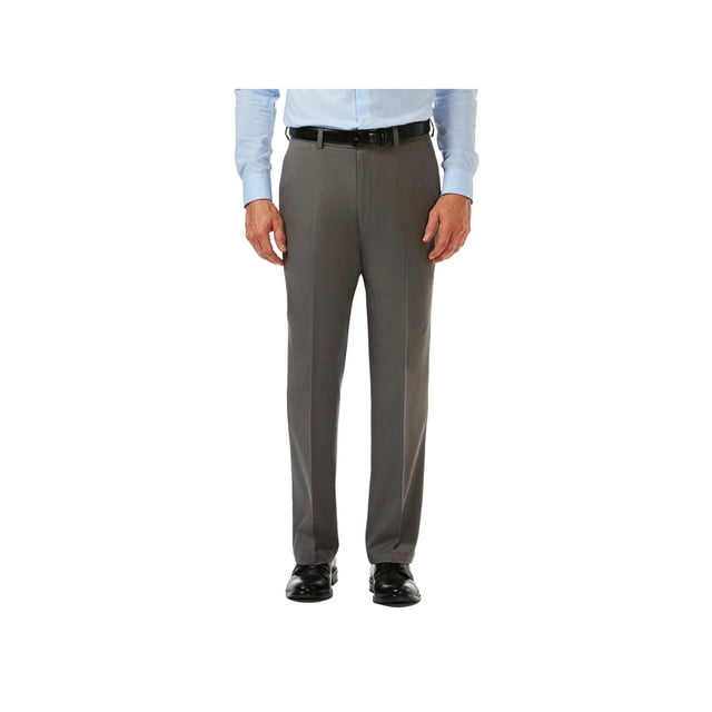 Haggar Men's Cool 18® Pro Heather Solid Flat Front Pant Classic Fit HC00236